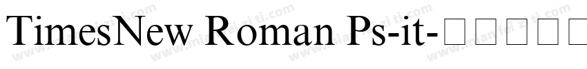 TimesNew Roman Ps-it字体转换